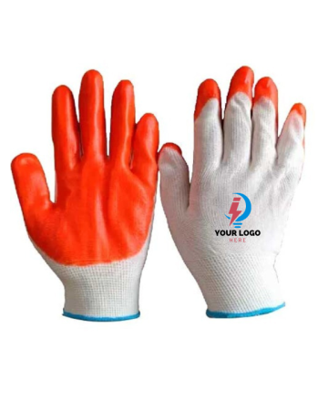 Custom Logo PVC Coated Safety Work Gloves with Grip